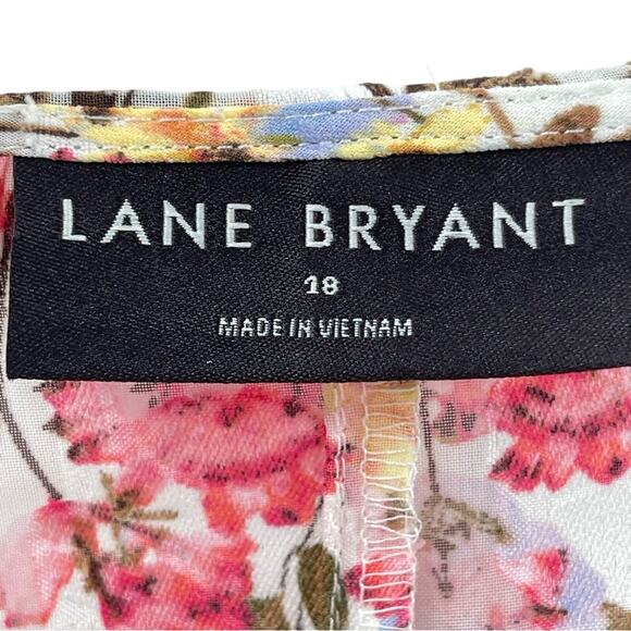 Lane Bryant Floral Semi Sheer Pastel Garden Spring Wrap Floral Blouse Wrap 18 - Picture 8 of 11
